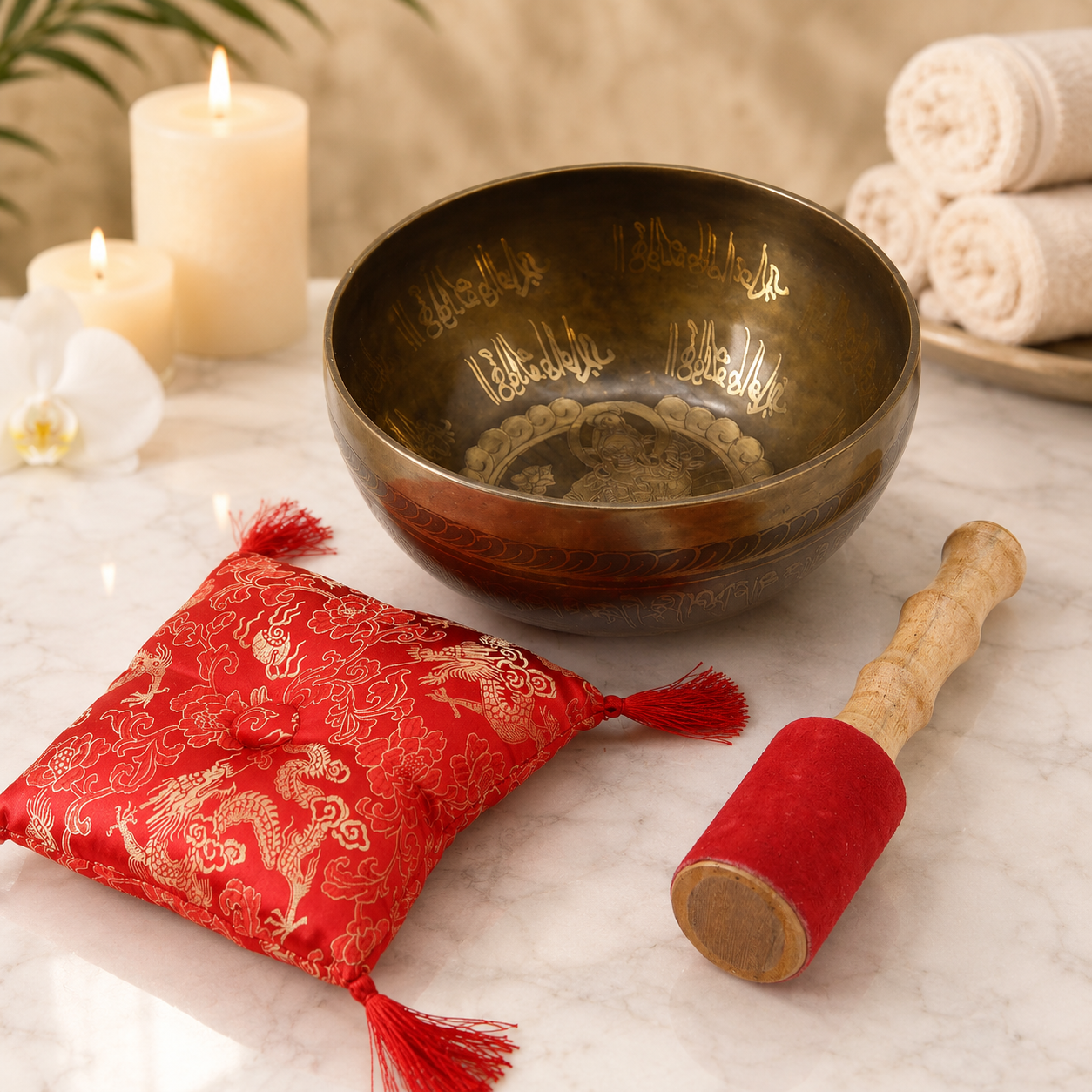 Brass Golden Tara - Special S'Bowl Set 19 cm