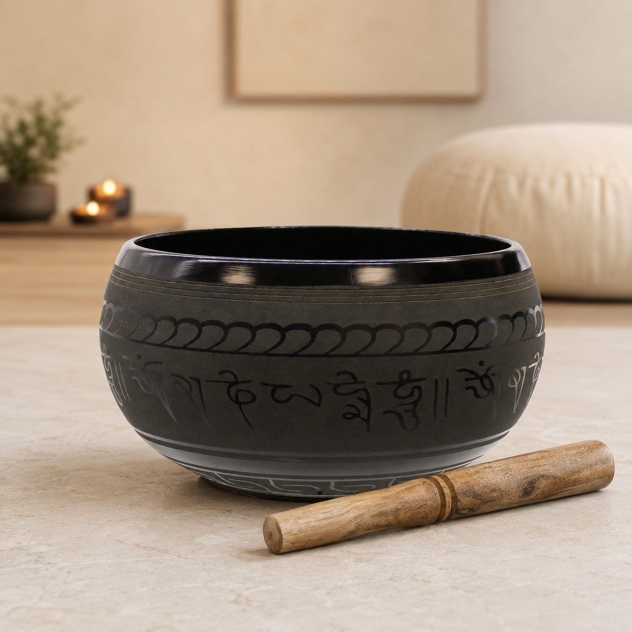 Extra Loud Five Buddha Singing Bowl 21cm - G#4 Note Brass Sound Bath Bowl(4)