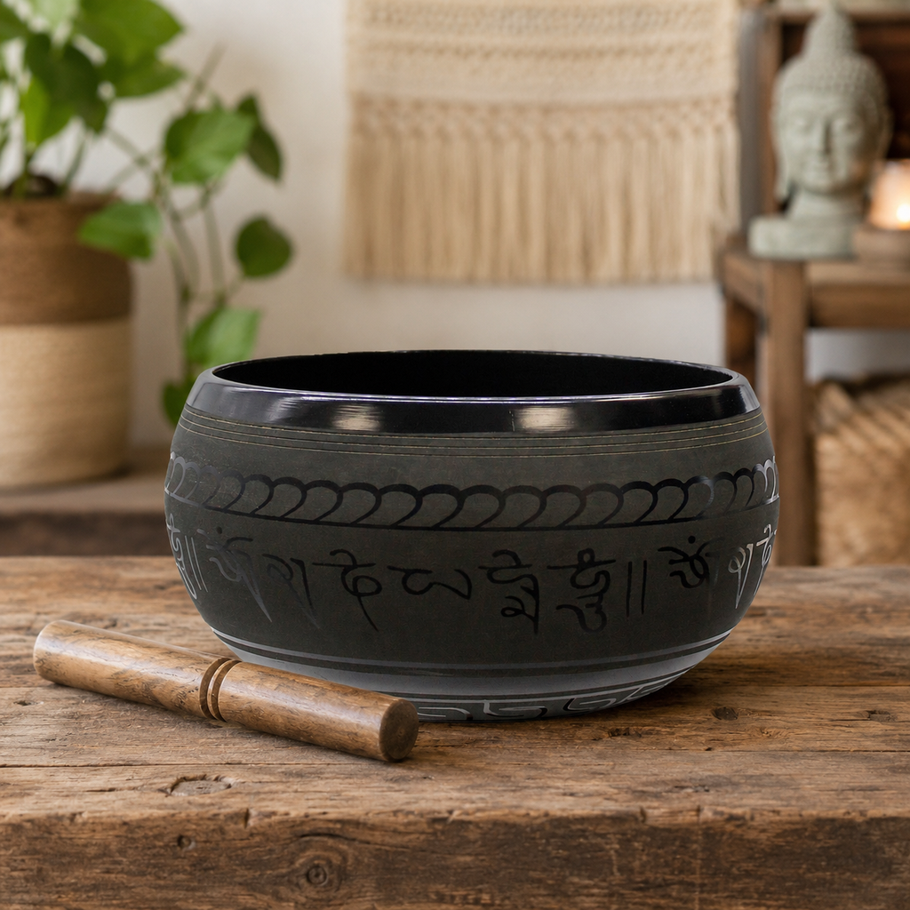 Extra Loud Five Buddha Singing Bowl 21cm - G#4 Note Brass Sound Bath Bowl(8)