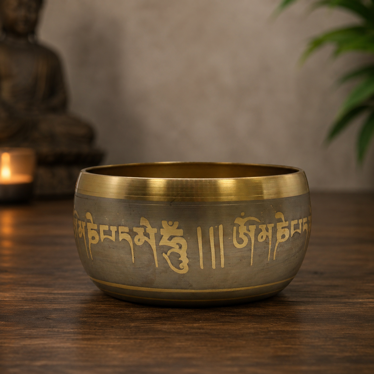 Lrg Five Buddha Singing Bowl
