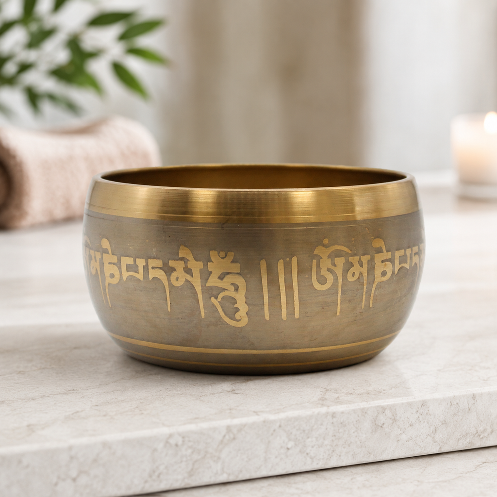 Lrg Five Buddha Singing Bowl