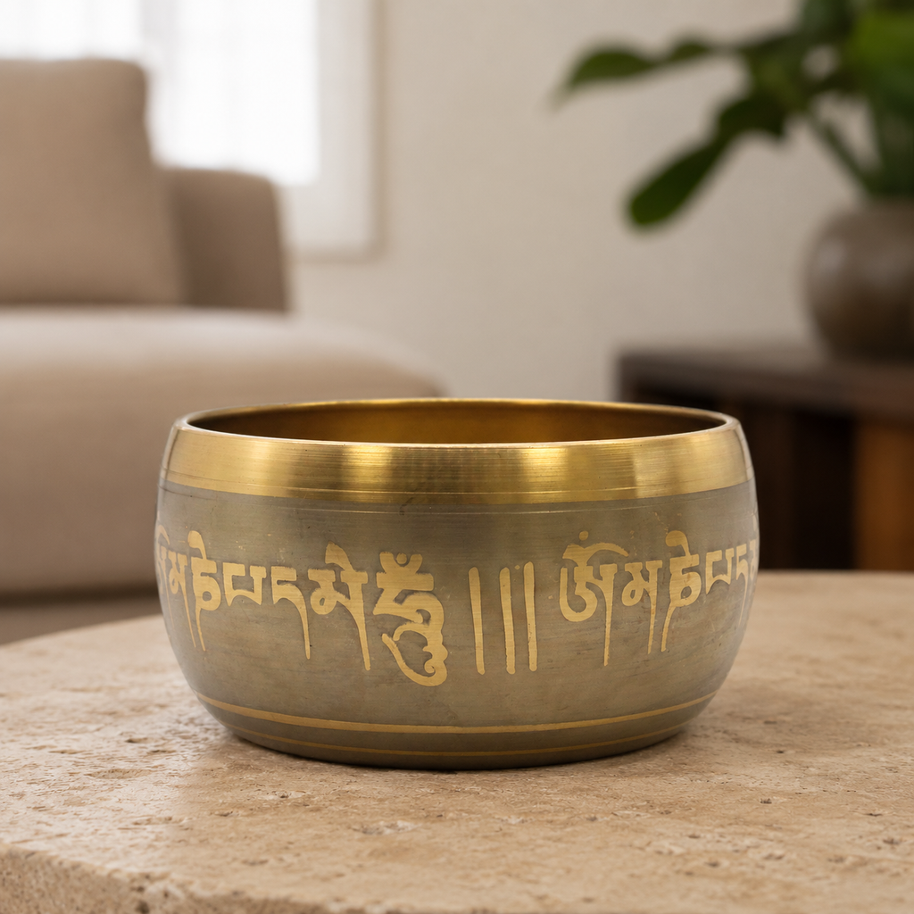 Lrg Five Buddha Singing Bowl