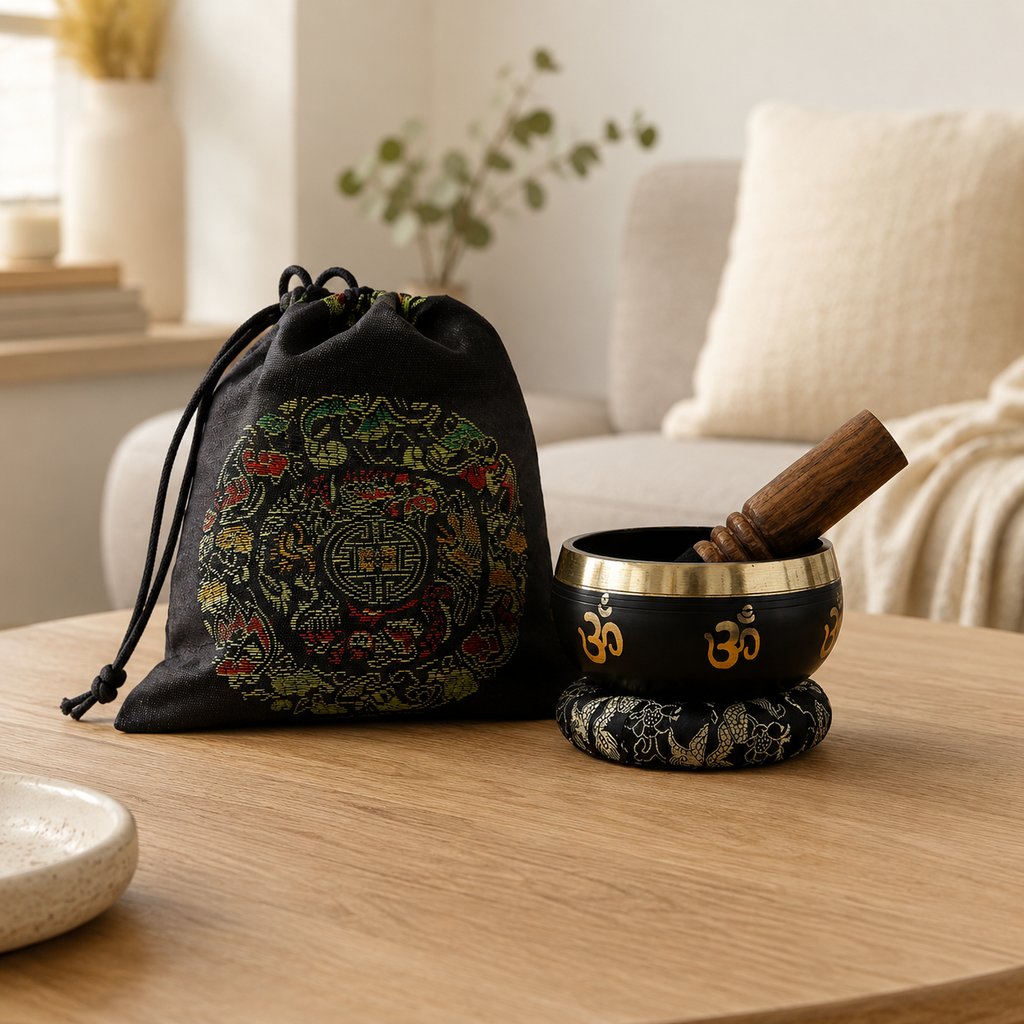 Yoga Om Singing Bowl Set