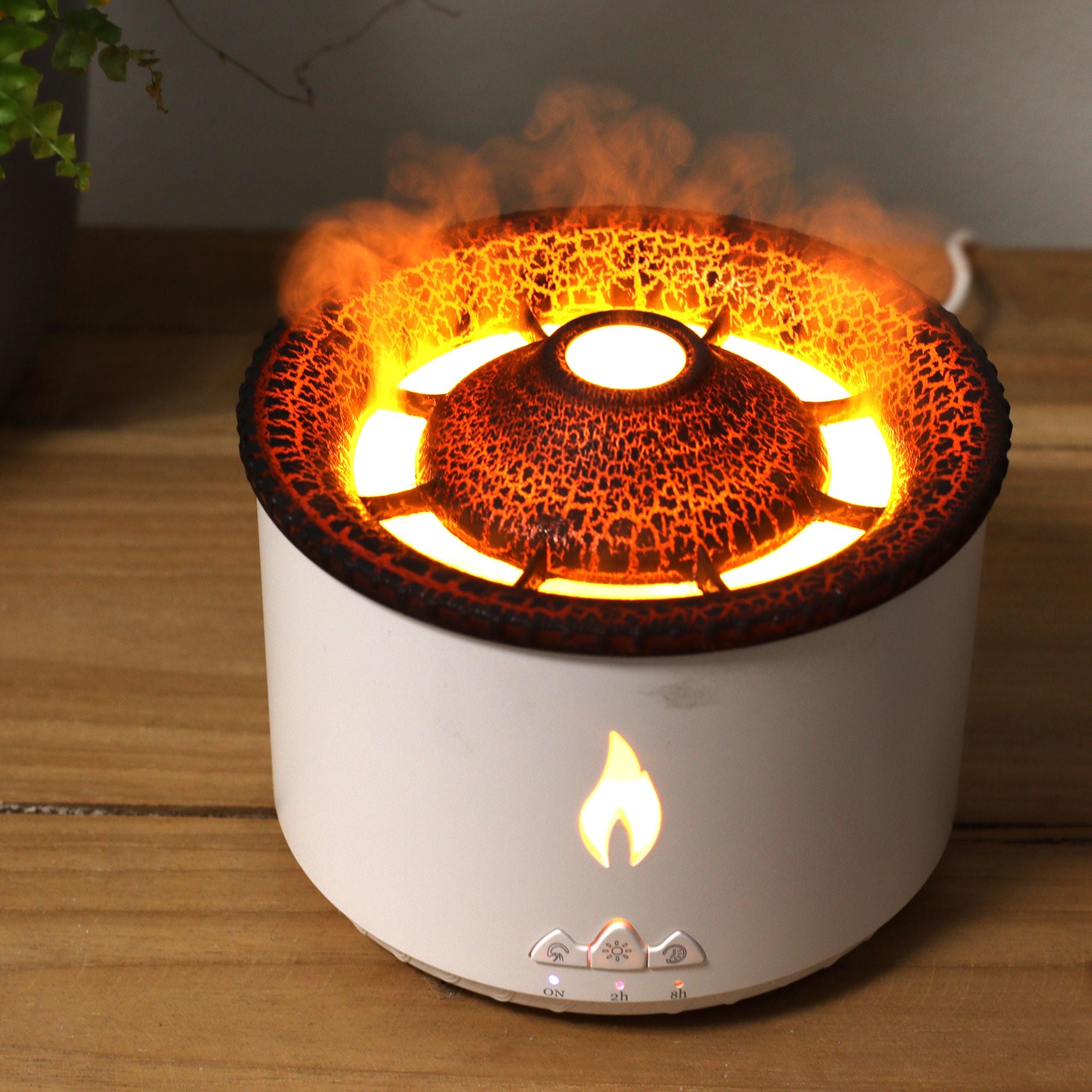 Medium Volcano Effect Aroma Diffuser – Dual-Color Plug-In Humidifier (360ml, 9.5x13cm)