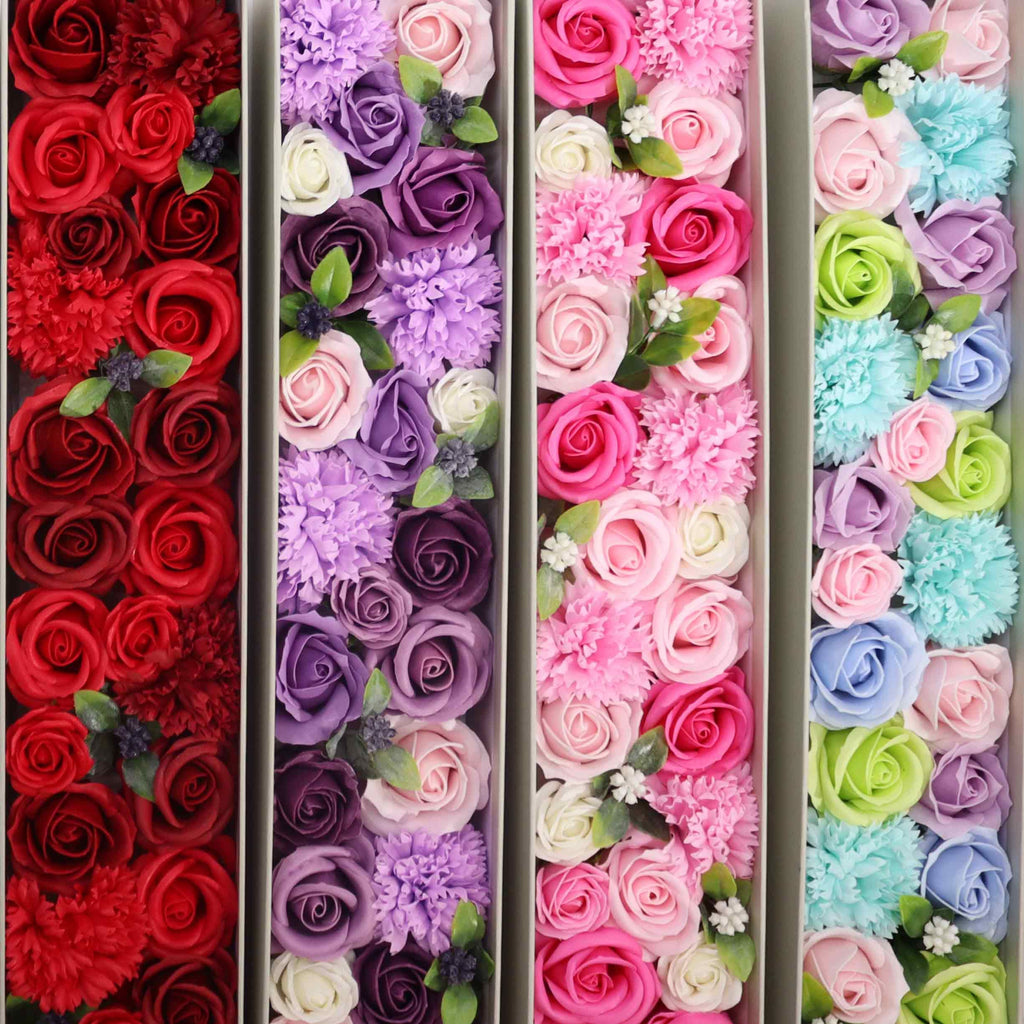Soap Flower Gift Box (Extra Long Box) - Baby Blessings - Blues
