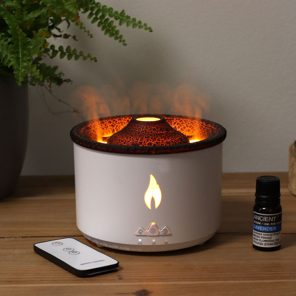 Medium Volcano Effect Aroma Diffuser – Dual-Color Plug-In Humidifier (360ml, 9.5x13cm)