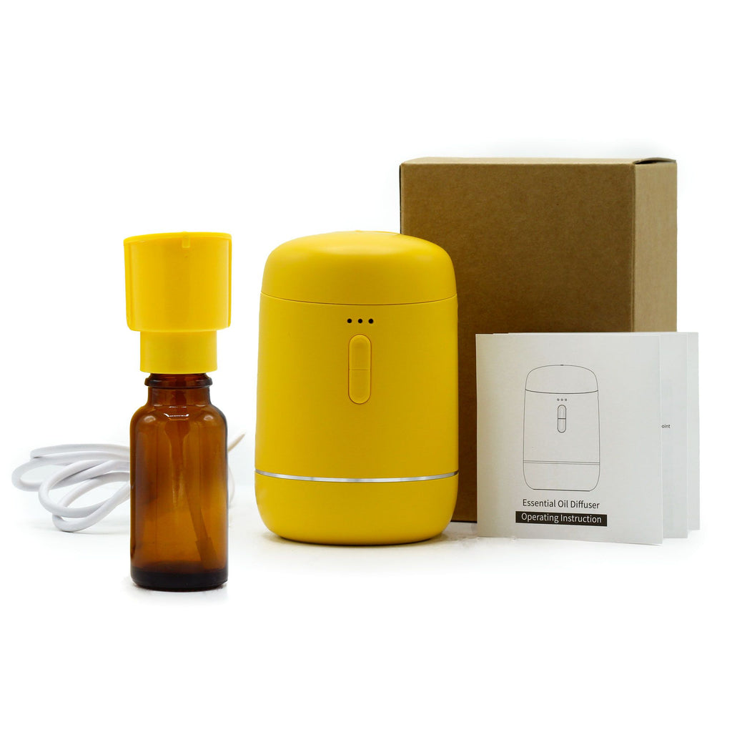 Yellow Essential Oil Diffuser – USB-C Portable Humidifier (10.5x6.5cm)