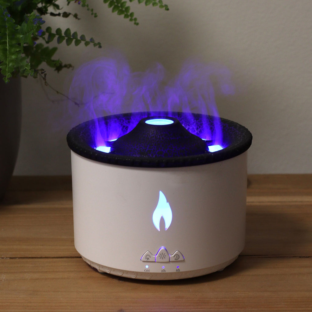 Medium Volcano Effect Aroma Diffuser – Dual-Color Plug-In Humidifier (360ml, 9.5x13cm)