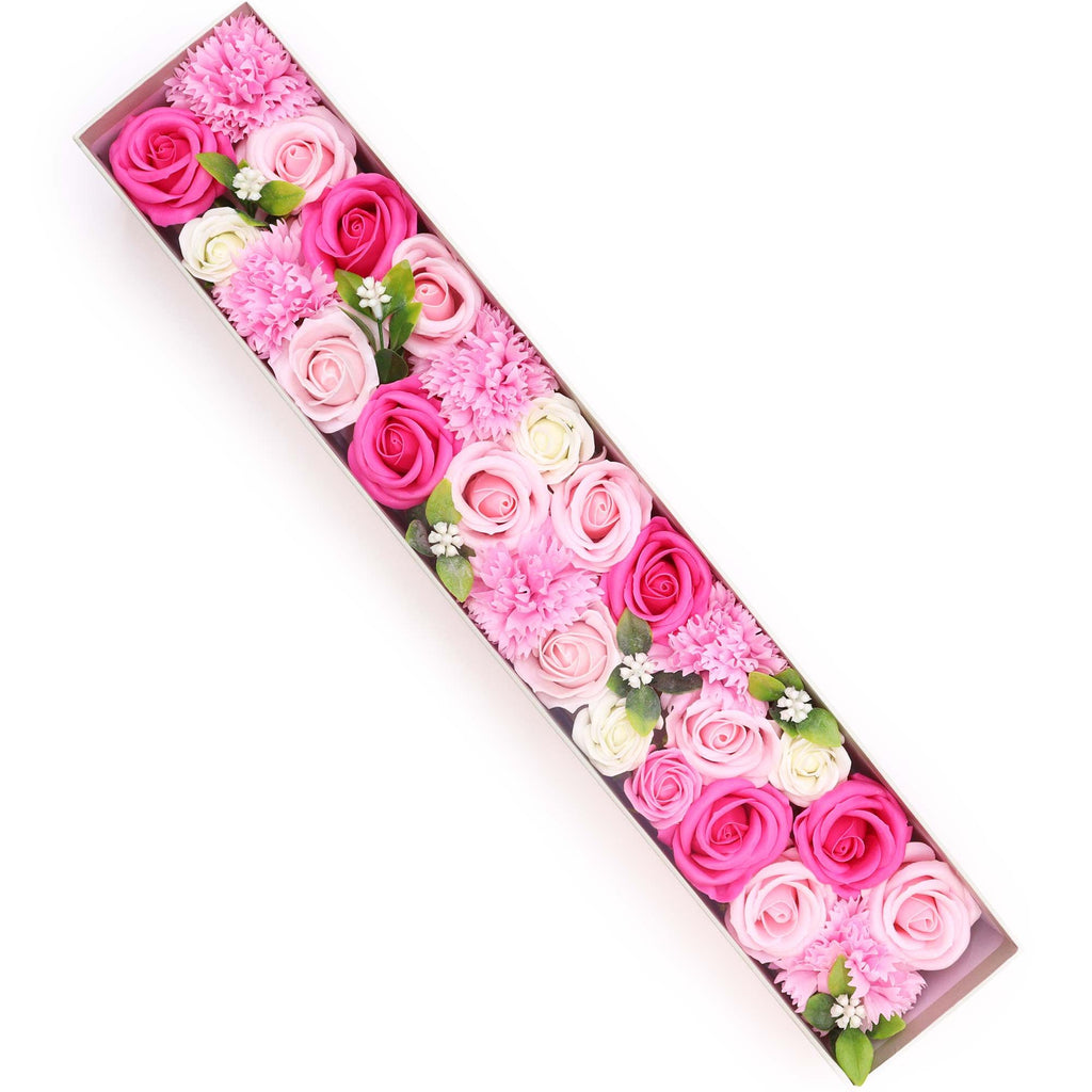 Soap Flower Gift Box (Extra Long Box) - Baby Blessings - Pinks