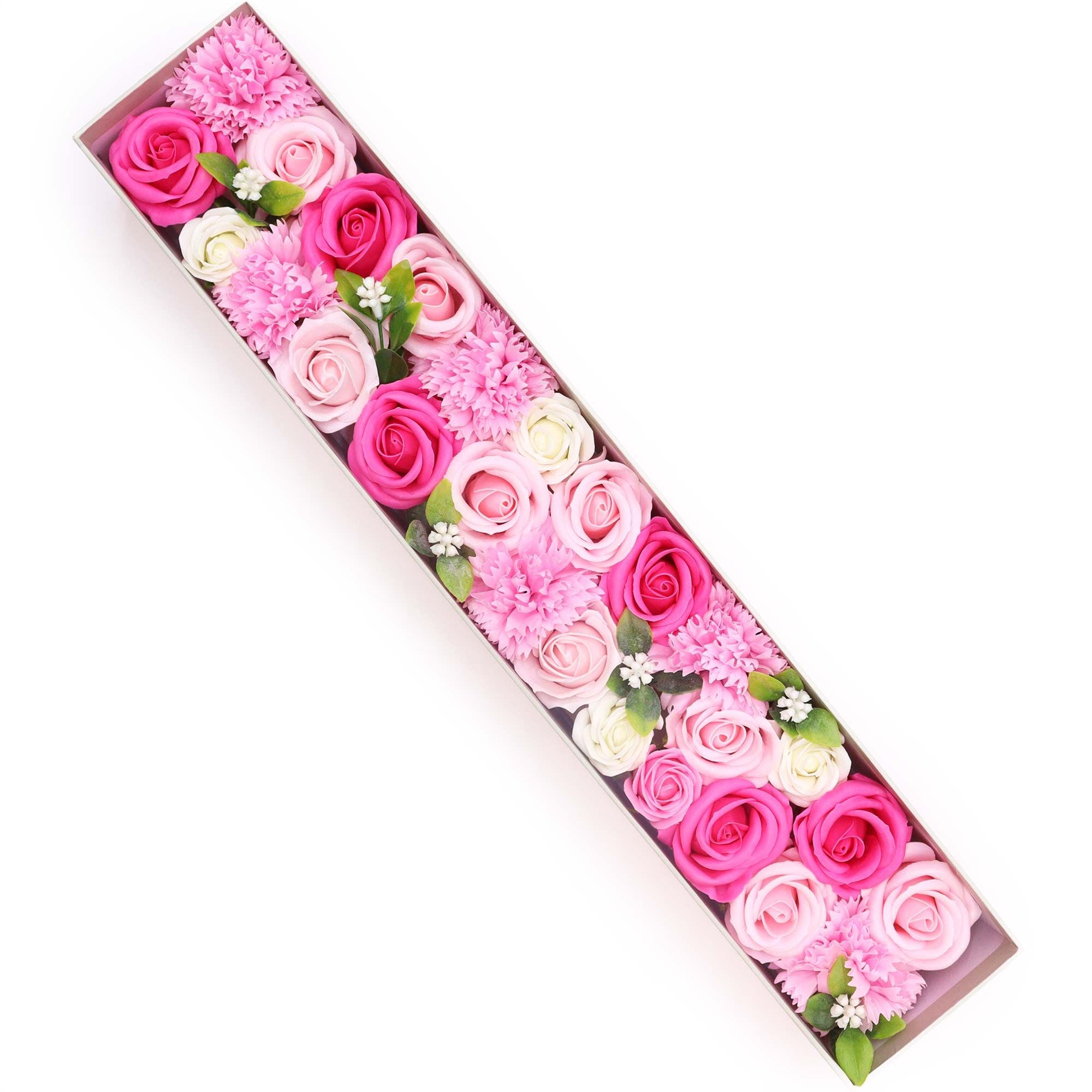 Soap Flower Gift Box (Extra Long Box) - Baby Blessings - Pinks