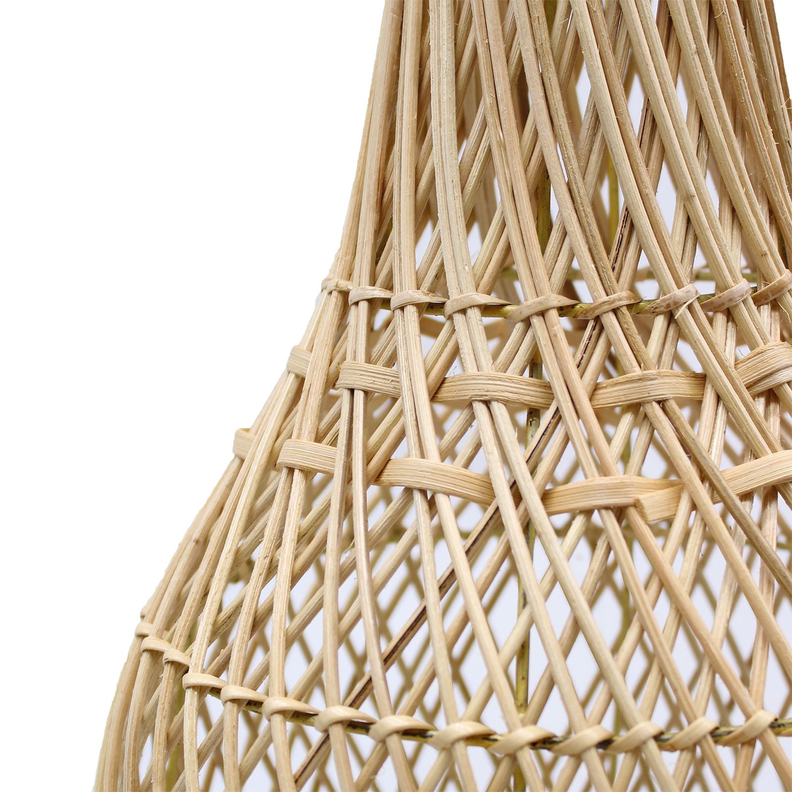 Natural Rattan Table Lamp – Woven Boho Desk Light (H: 39cm, L: 24cm)
