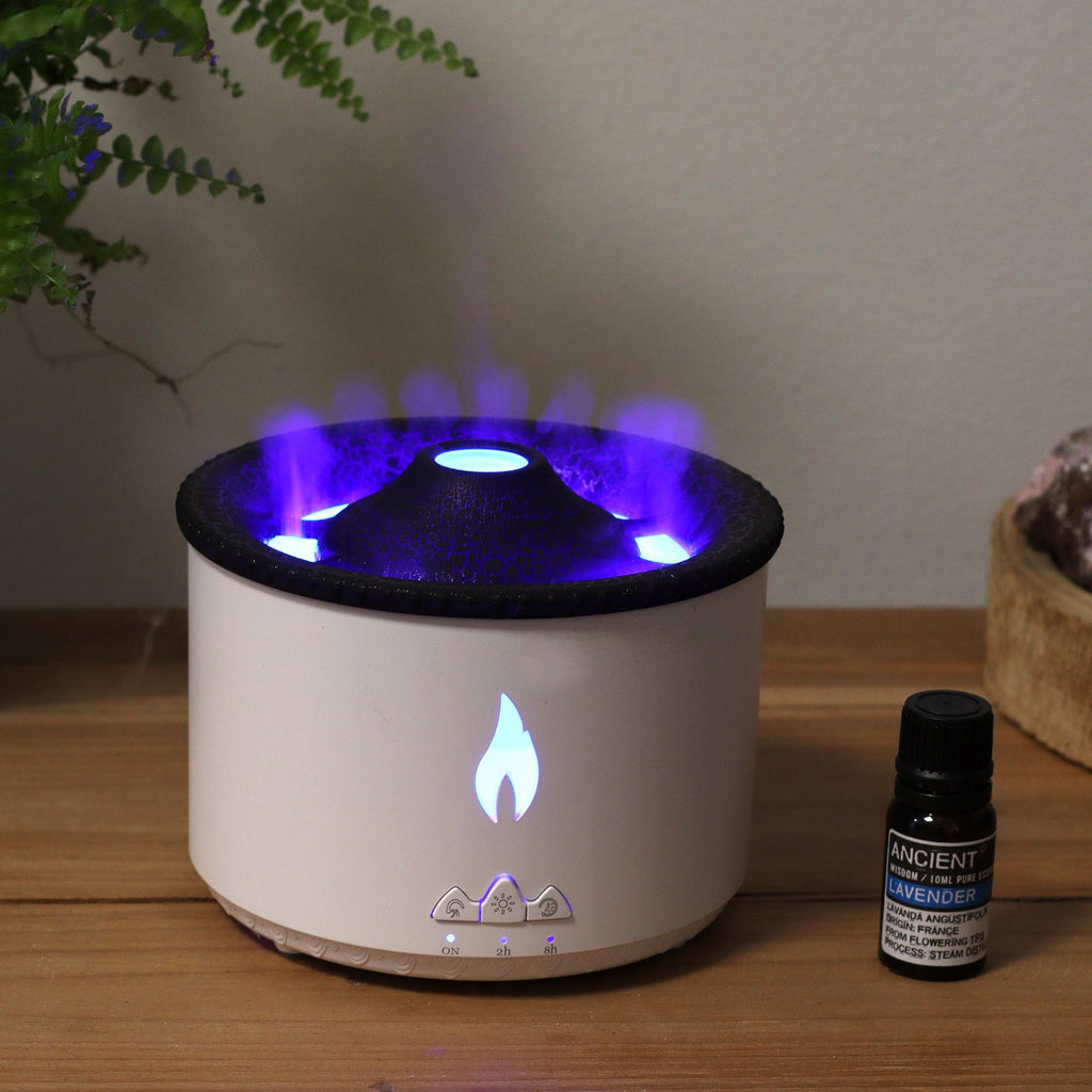 Medium Volcano Effect Aroma Diffuser – Dual-Color Plug-In Humidifier (360ml, 9.5x13cm)