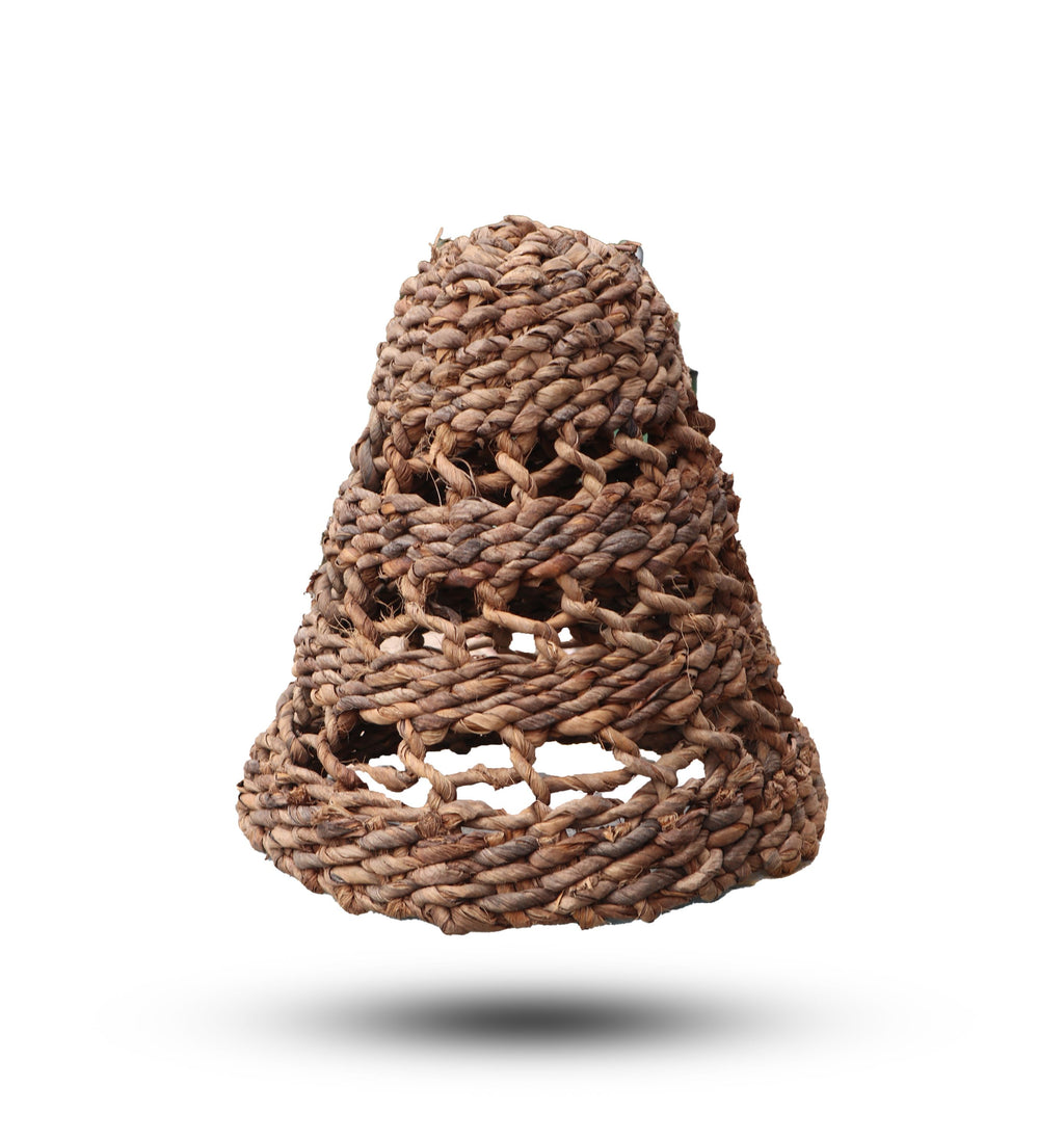 Set of 3 Natural Banana Leaf Lamp Shades – Woven Boho Light Covers (35-40cm)