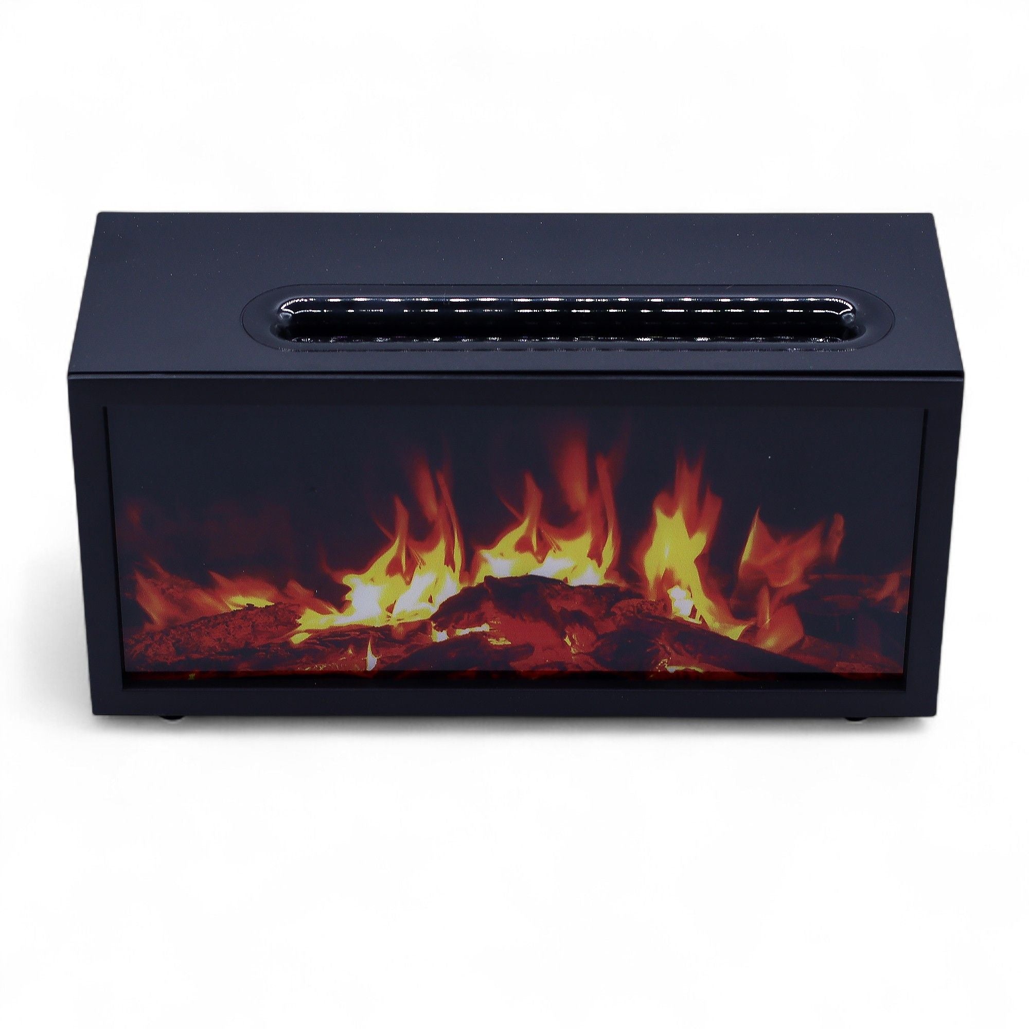 Black Flame Effect Aroma Diffuser with Birdsong – USB Ultrasonic Humidifier (11.5x8x22cm)