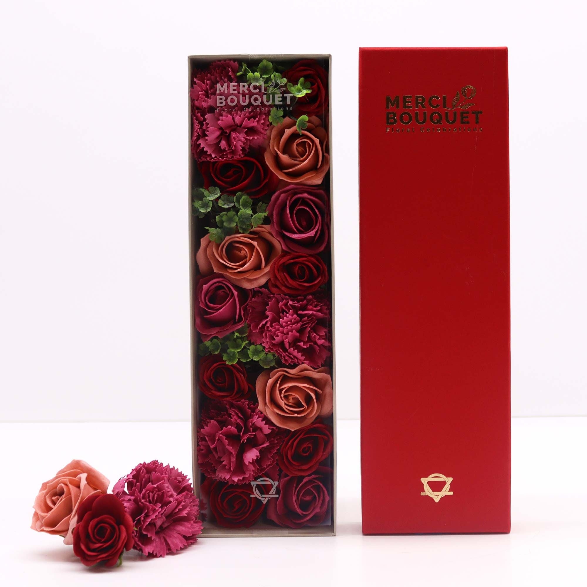 Soap Flower Gift Box (Long Box) - Vintage Roses