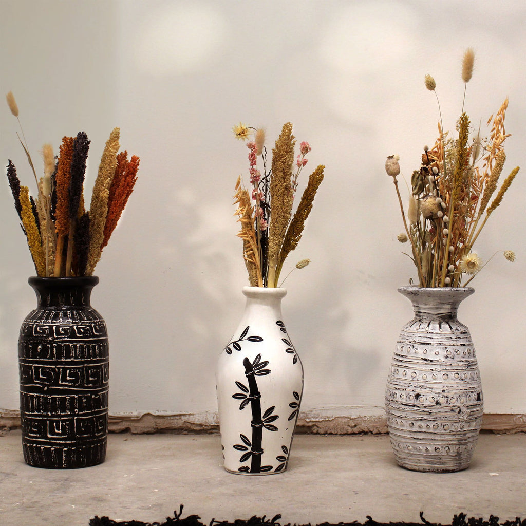 Handmade Lombok Ceramic Ceramic Vase – Cream – Indonesian Artisan Pottery UK