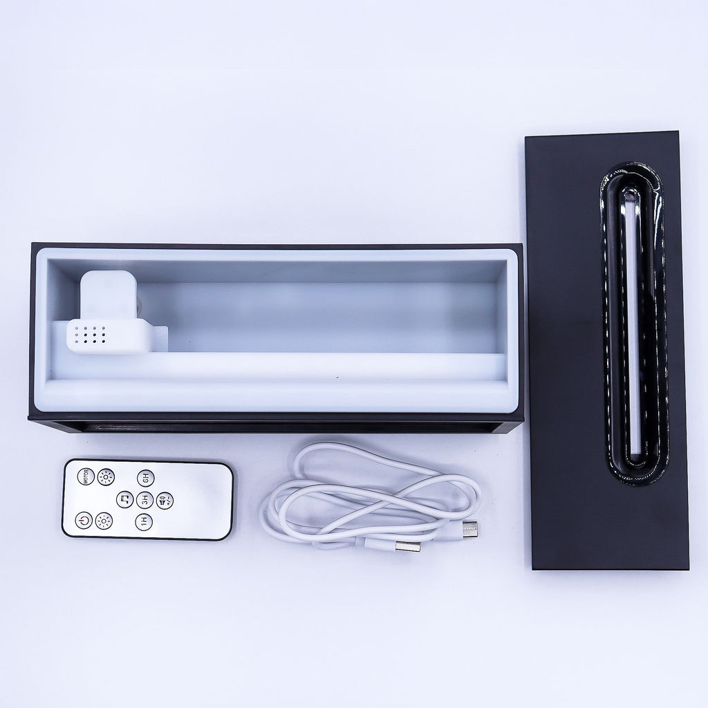 Black Flame Effect Aroma Diffuser with Birdsong – USB Ultrasonic Humidifier (11.5x8x22cm)