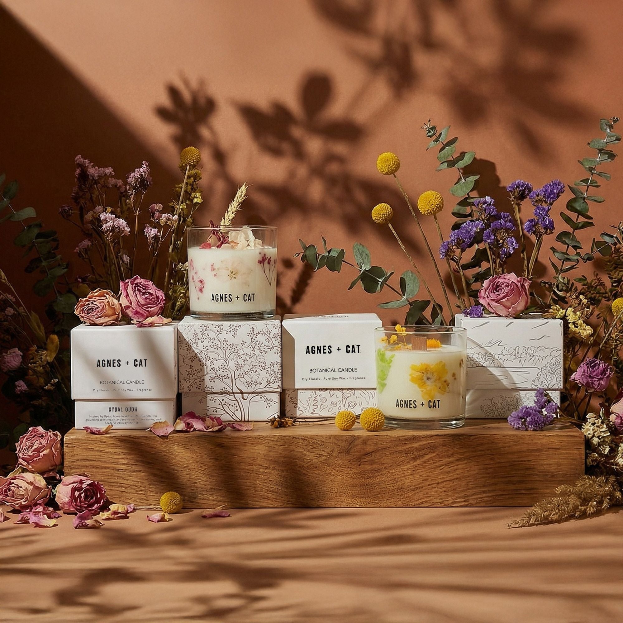 Agnes + Cat Botanical Soy Wax Candle - Rydal Oudh