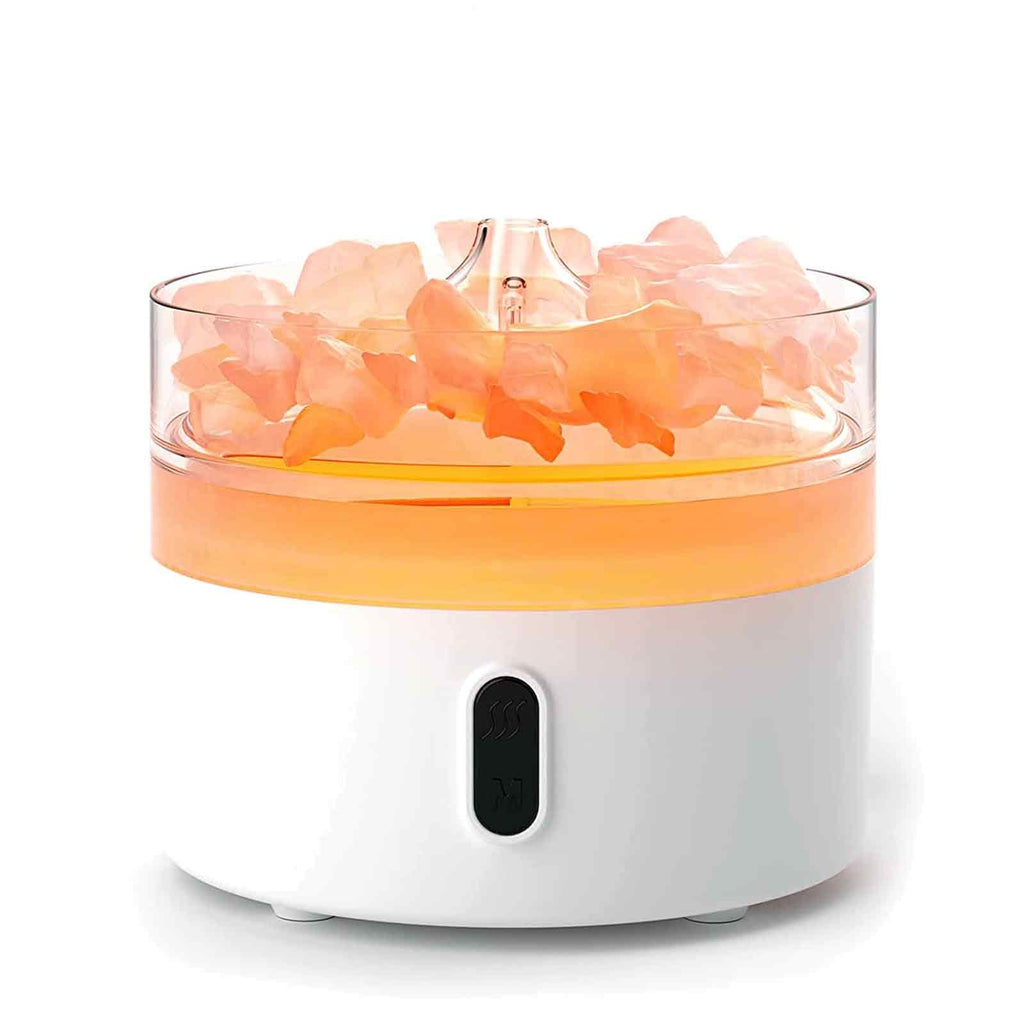 Himalayan Salt Aroma Diffuser – Flame Effect Night Light & USB-C (220ml, 10x12cm) ( salt included)