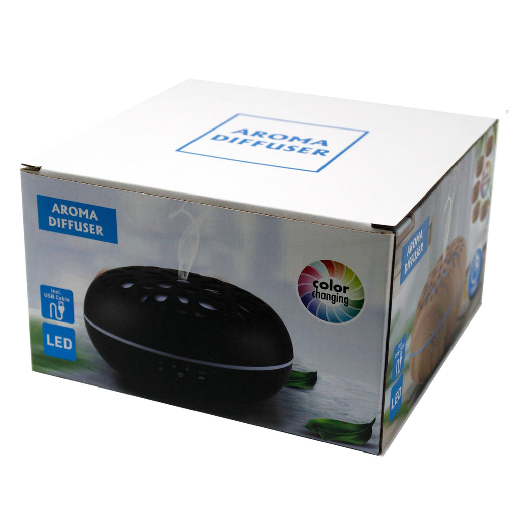 Oslo Atomiser – Pebble Design 7-Color LED & USB Timer (400ml, 16.5x9.5cm)