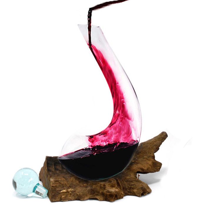 Handmade Molten Glass Glass Art Piece on Natural Wood – Unique Home Decor UK