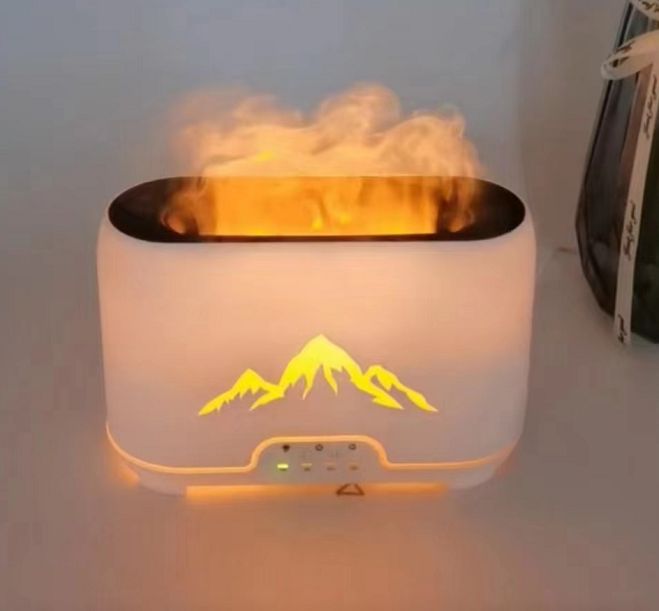 Himalayas Aroma Diffuser – Remote Controlled USB-C Flame Effect (12.5x18.5cm)