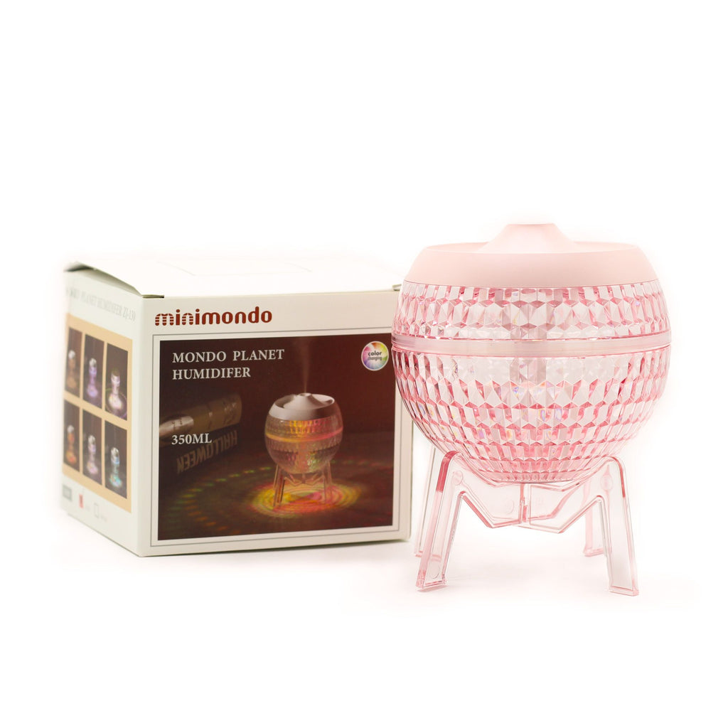 Pink Mondo Planet Humidifier – USB Colour-Changing Glow Light (11.6x10.8cm)