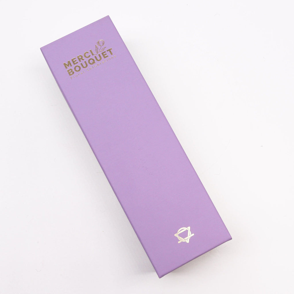 Soap Flower Gift Box (Long Box) -  Lavender Rose & Carnation
