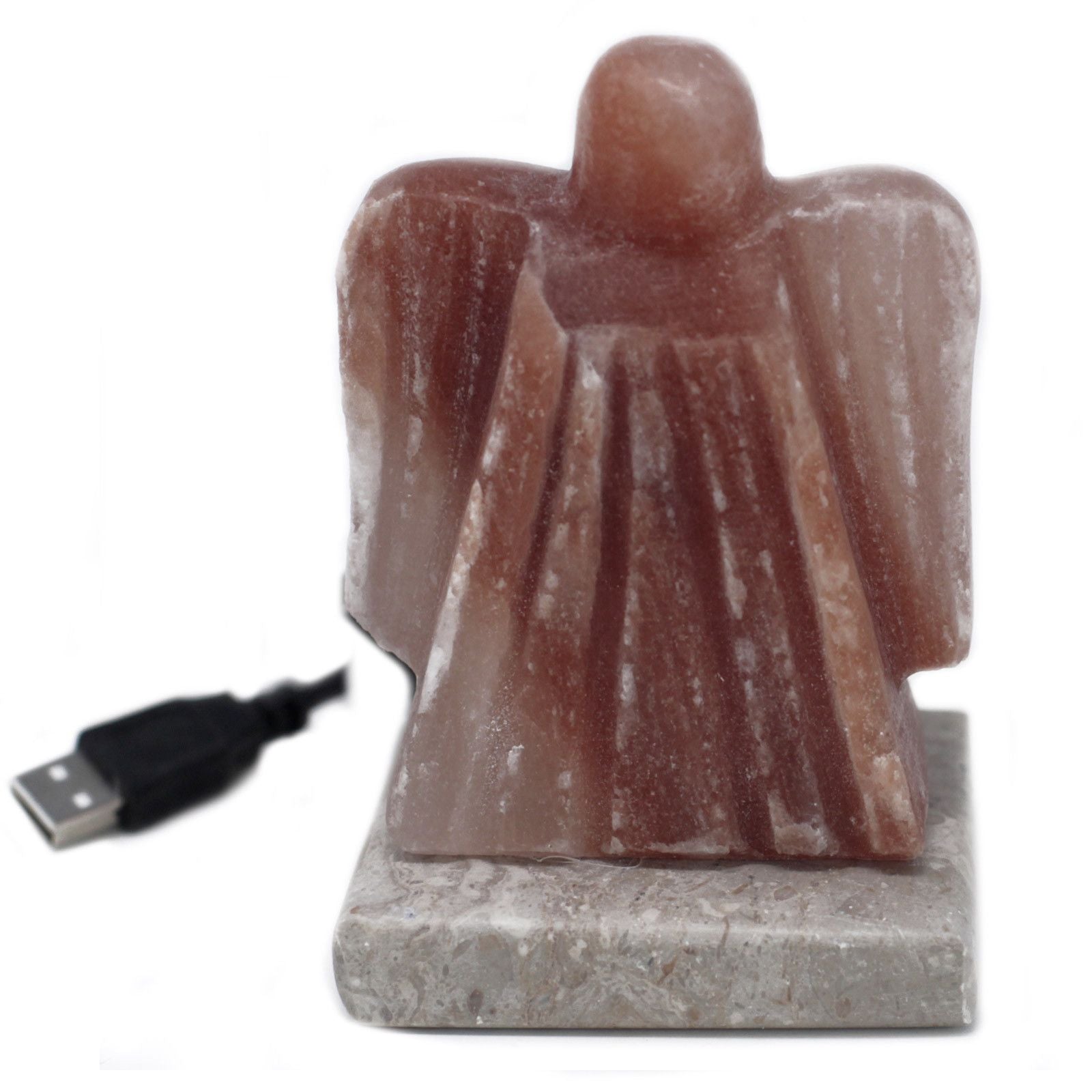 USB Angel Shaped Himalayan Salt Lamp (Multi) – USB connector which  is 150 cm long