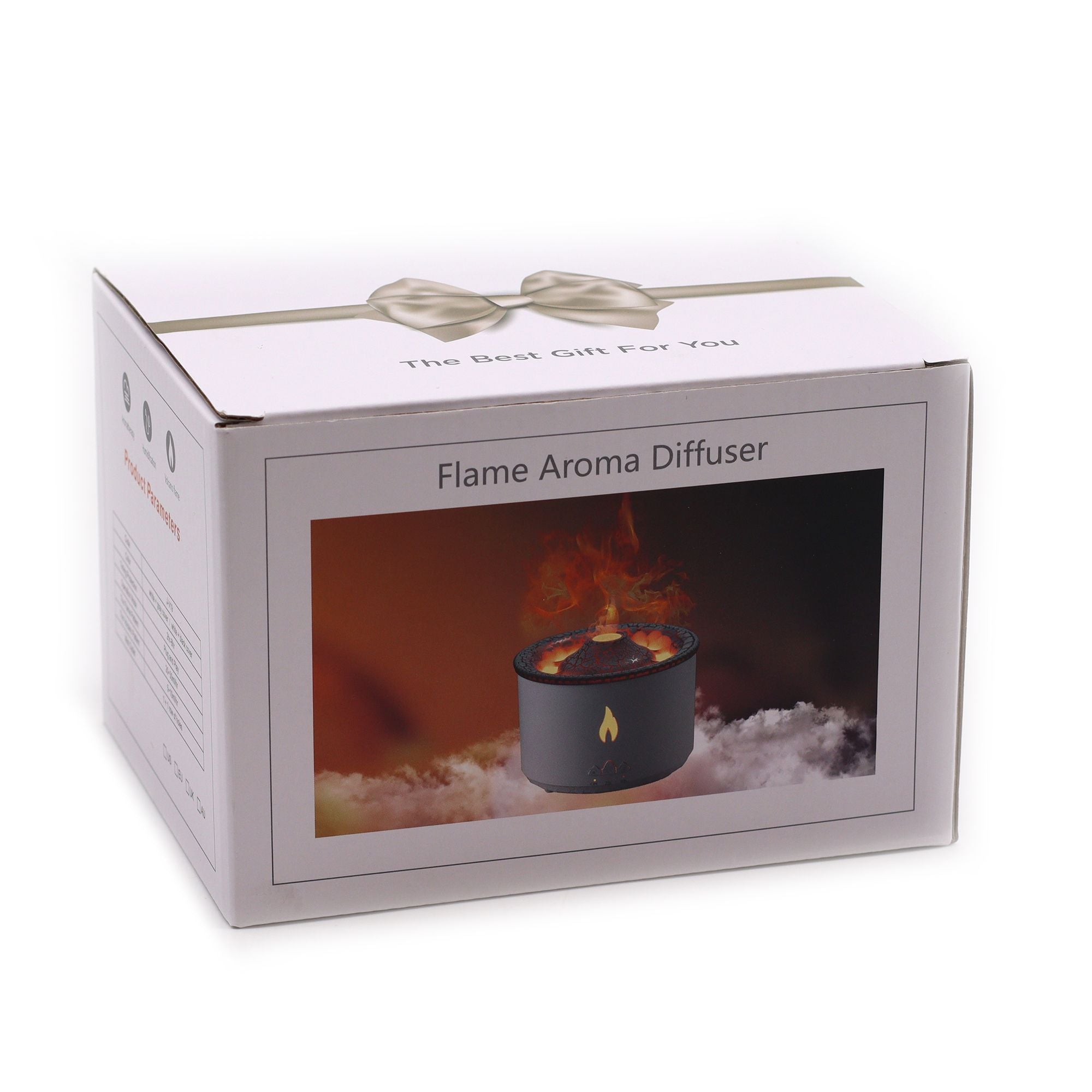 Medium Volcano Effect Aroma Diffuser – Dual-Color Plug-In Humidifier (360ml, 9.5x13cm)