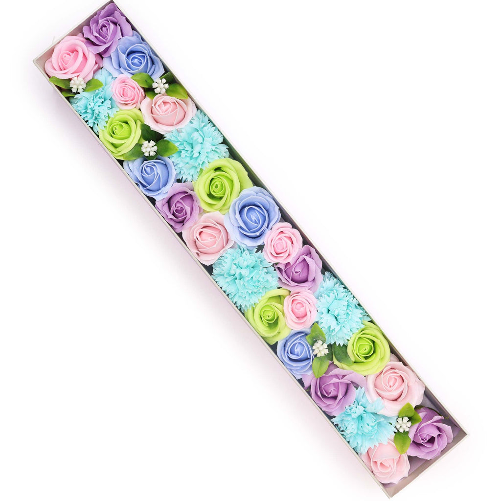 Soap Flower Gift Box (Extra Long Box) - Baby Blessings - Blues
