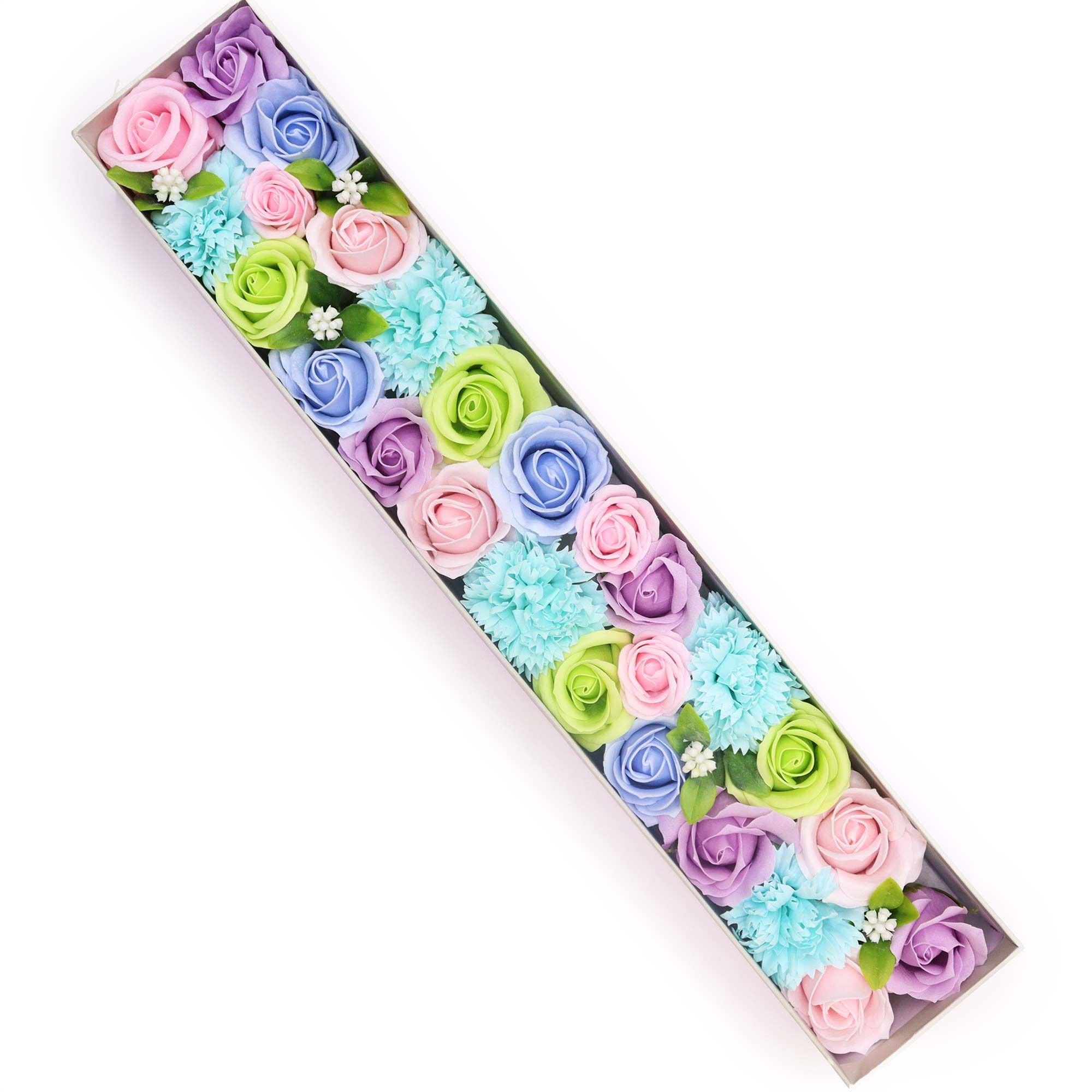 Soap Flower Gift Box (Extra Long Box) - Baby Blessings - Blues
