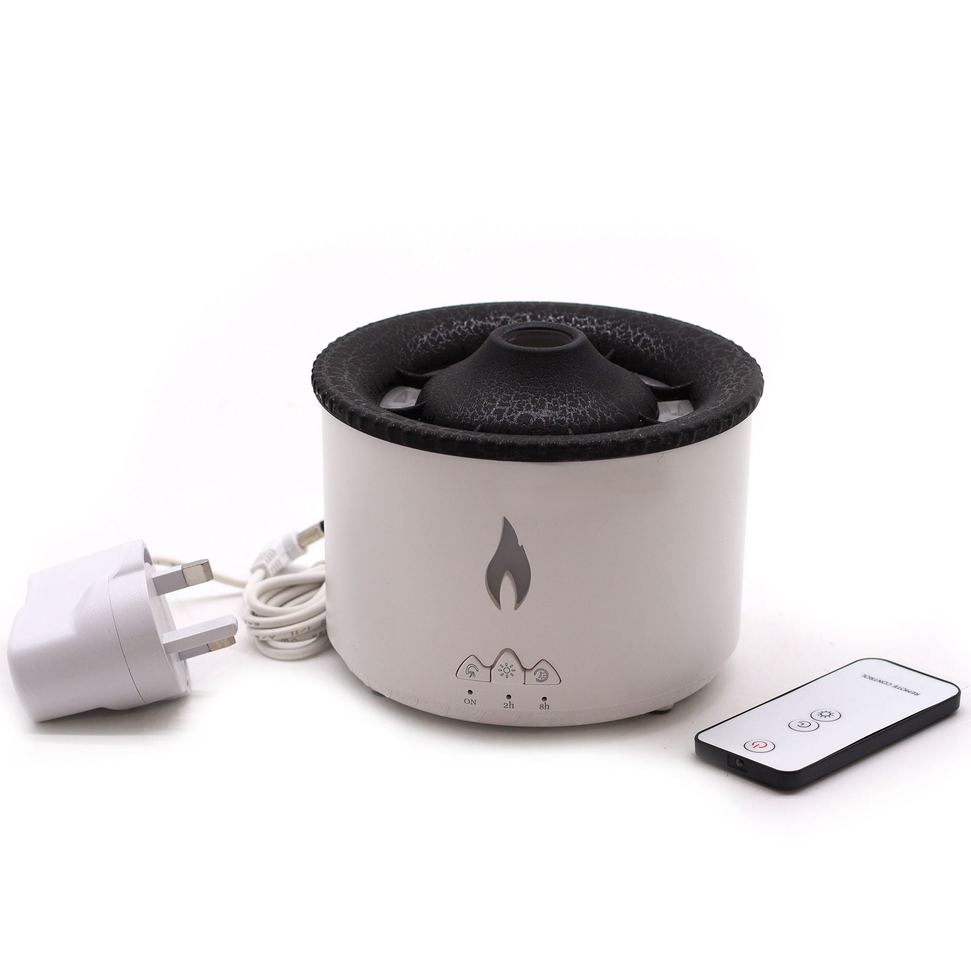 Medium Volcano Effect Aroma Diffuser – Dual-Color Plug-In Humidifier (360ml, 9.5x13cm)