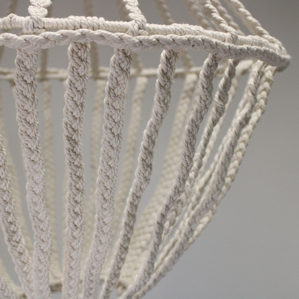 Large Macrame Drop Chandelier – Natural Woven Boho Light Shade (80cm)