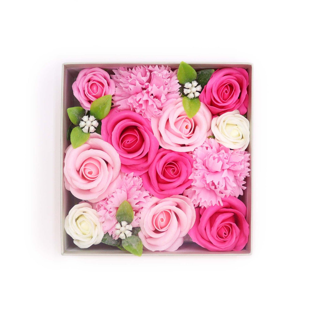 Soap Flower Gift Box (Square Box) - Baby Blessings - Pinks