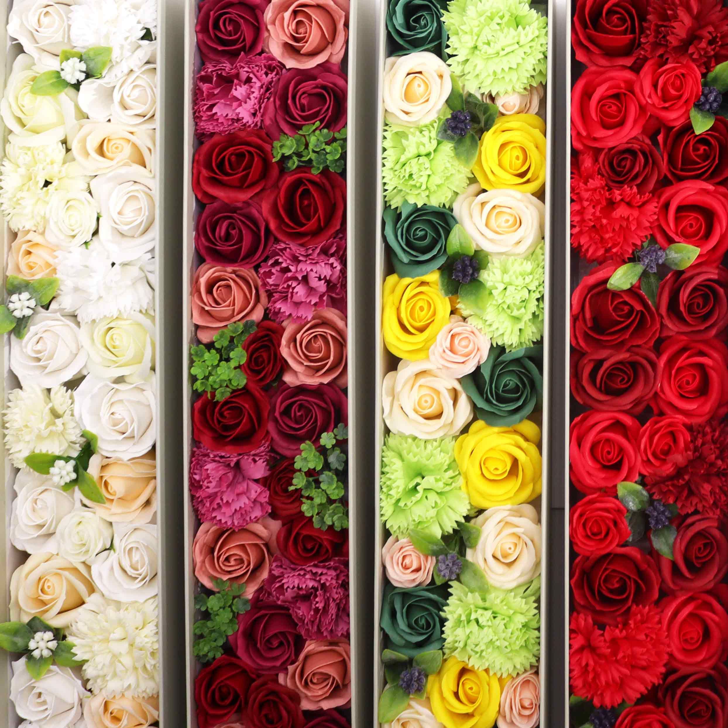 Soap Flower Gift Box (Extra Long) - Classic Red Roses