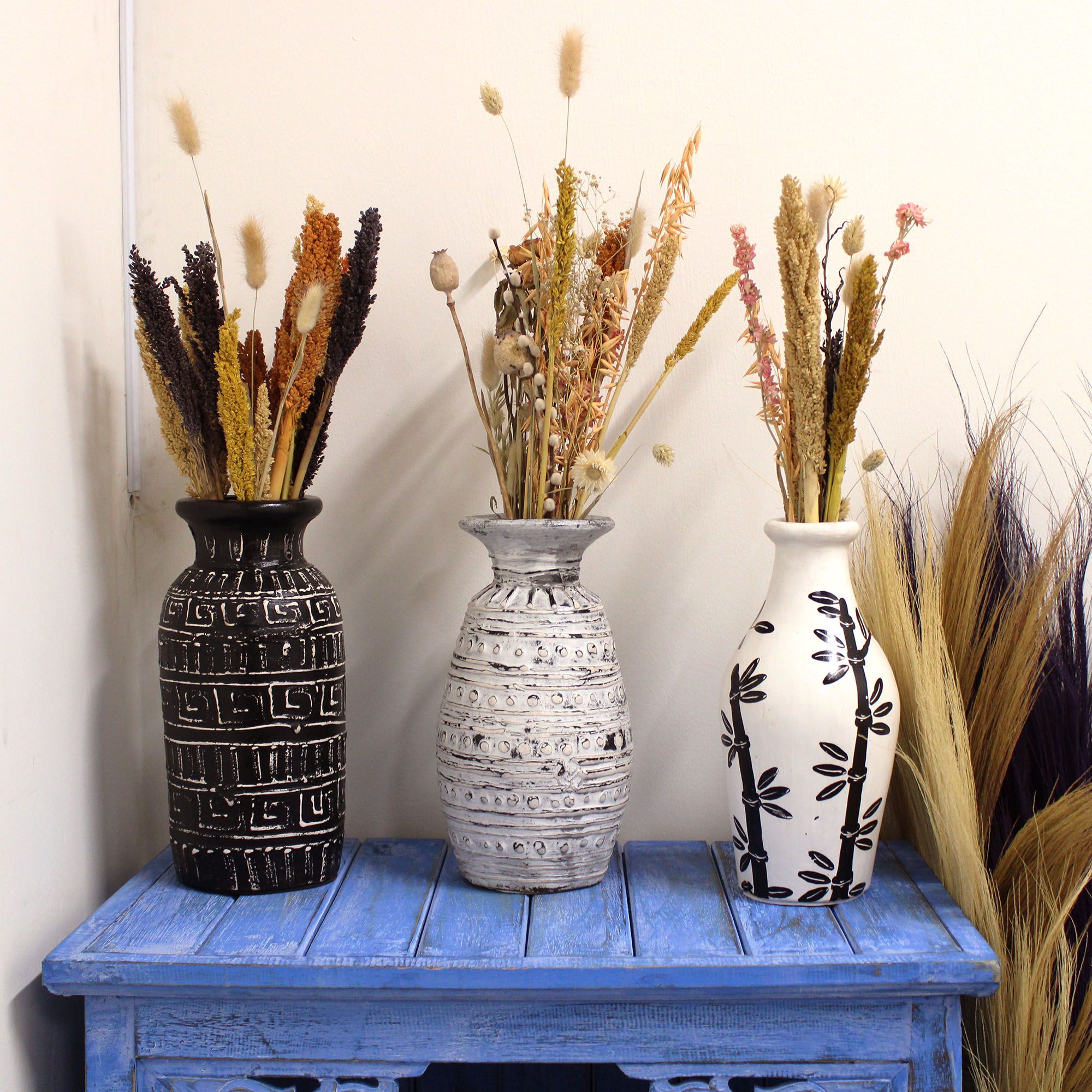 Handmade Lombok Ceramic Ceramic Vase – Cream – Indonesian Artisan Pottery UK