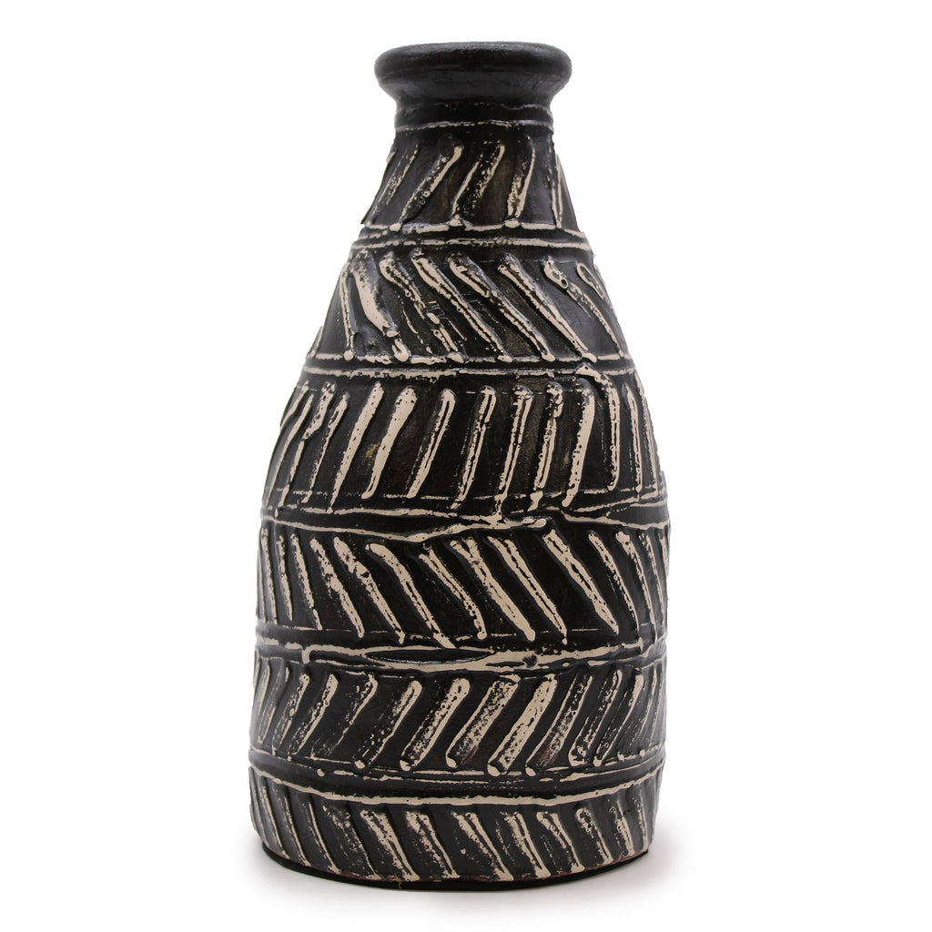Handmade Lombok Ceramic Ceramic Vase – Chocolate – Indonesian Artisan Pottery UK