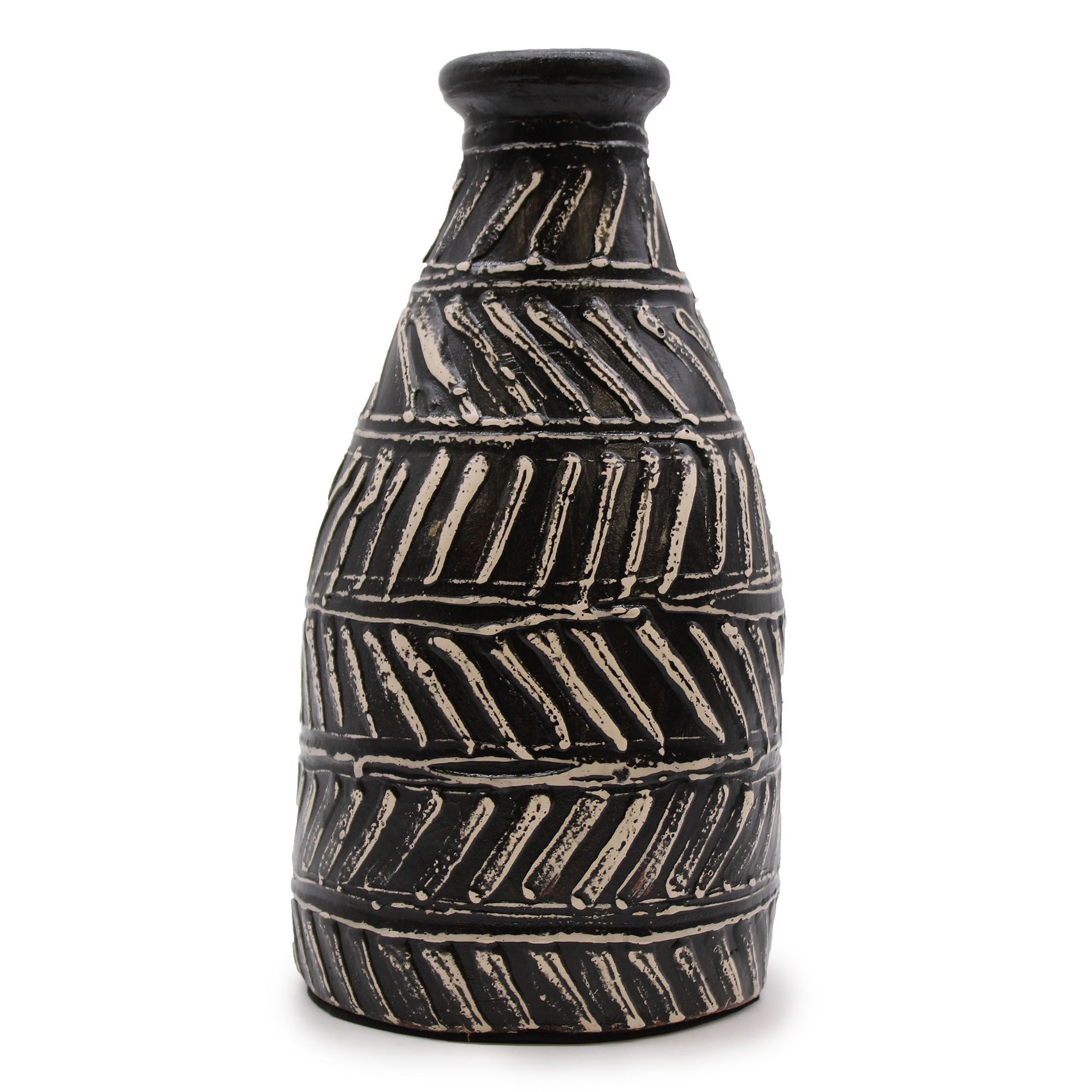 Handmade Lombok Ceramic Ceramic Vase – Chocolate – Indonesian Artisan Pottery UK