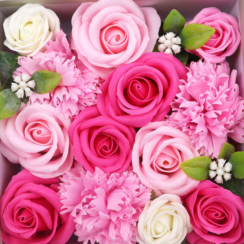Soap Flower Gift Box (Square Box) - Baby Blessings - Pinks