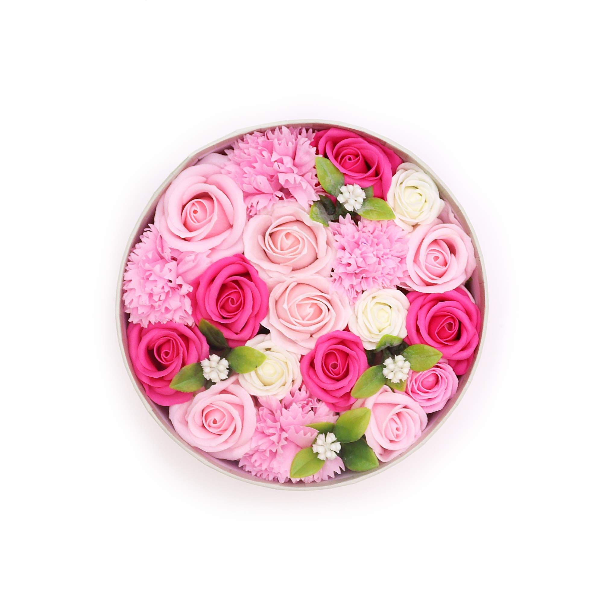 Soap Flower Gift Box (Round Box) - Baby Blessings - Pinks