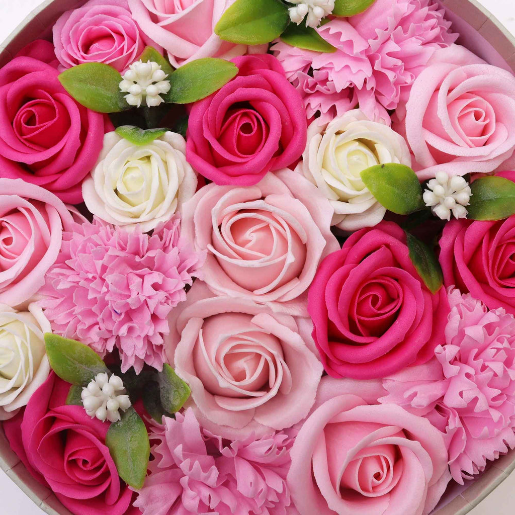 Soap Flower Gift Box (Round Box) - Baby Blessings - Pinks