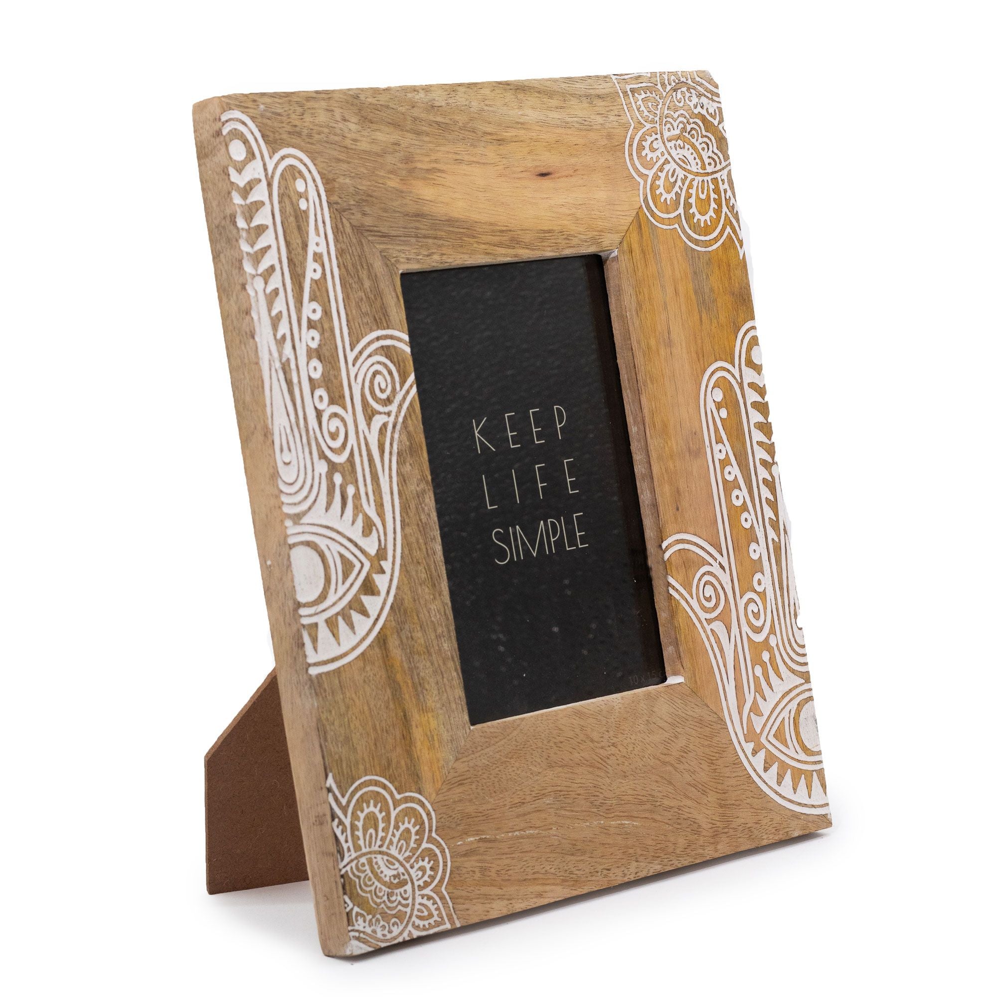 Med Mango Wood Picture Framel (for 10x15cm) 26x20x2cm - Hansa - White – Medium