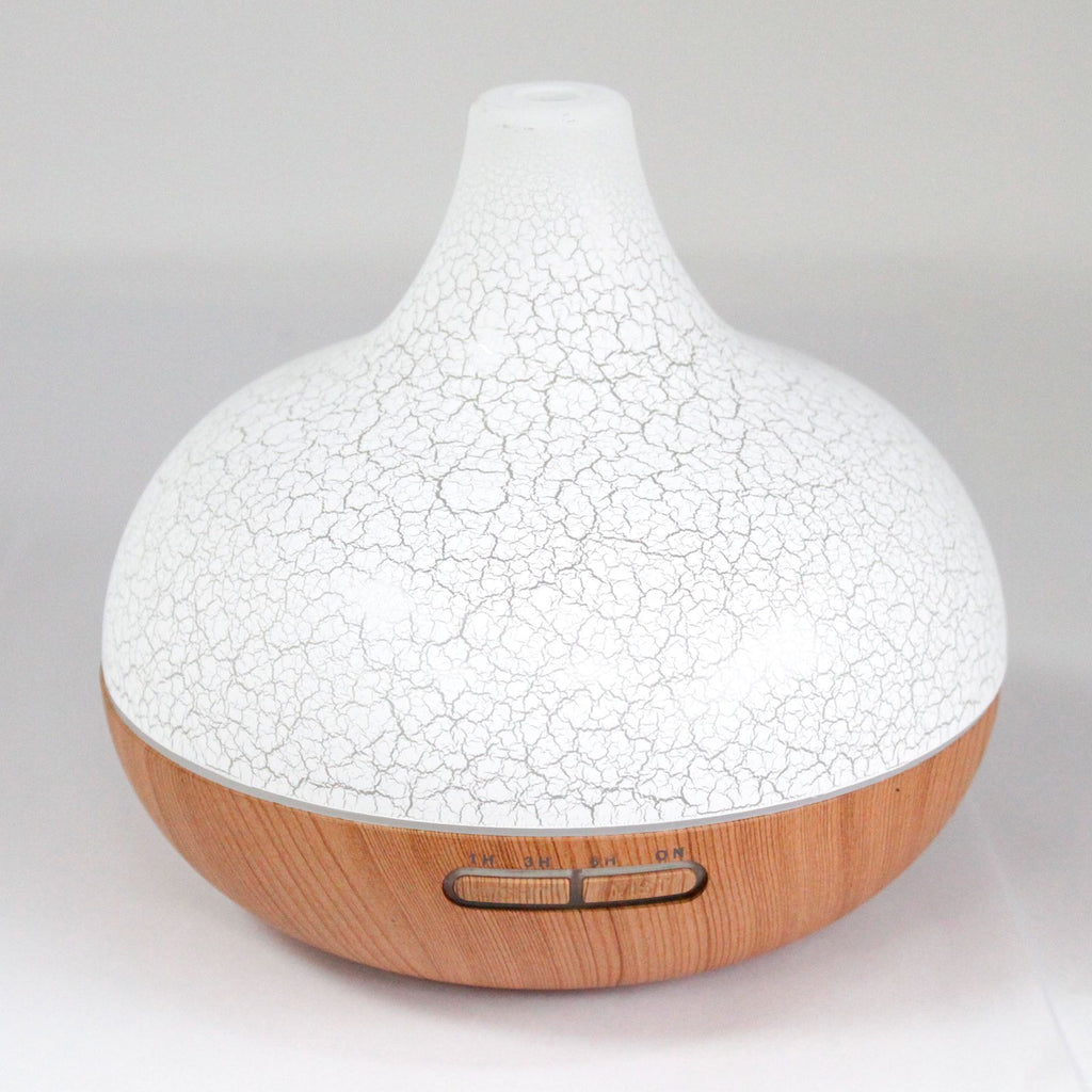 Santorini Atomiser – Shell Effect 7-Color LED & USB Timer (400ml, 15.5x16cm)