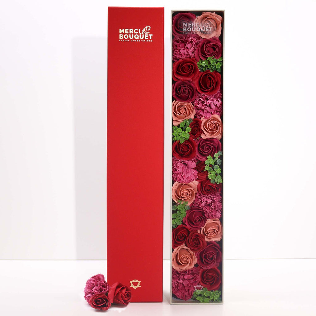 Soap Flower Gift Box (Extra Long Box) - Vintage Roses
