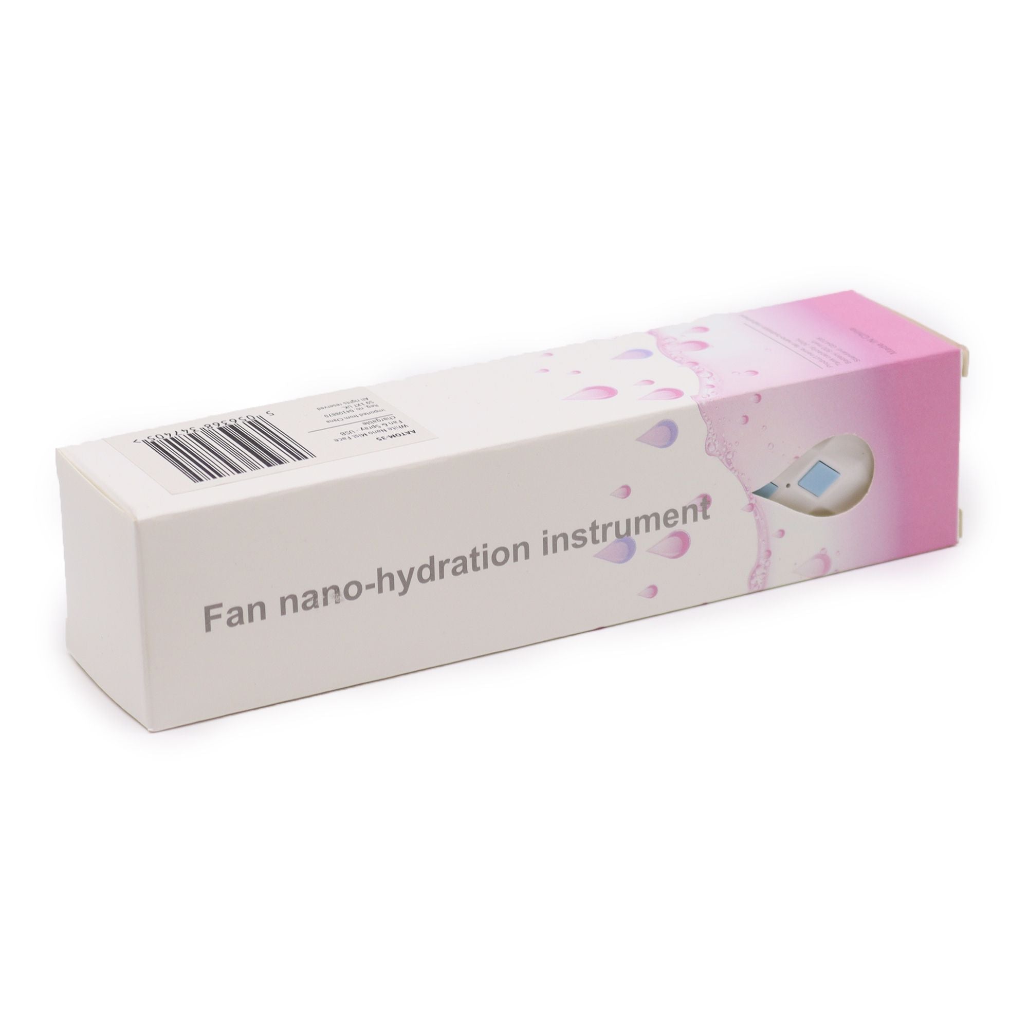 Pink Nano Mist Face Fan & Spray – USB Rechargeable Portable Mister (14x2.7x3.5cm)