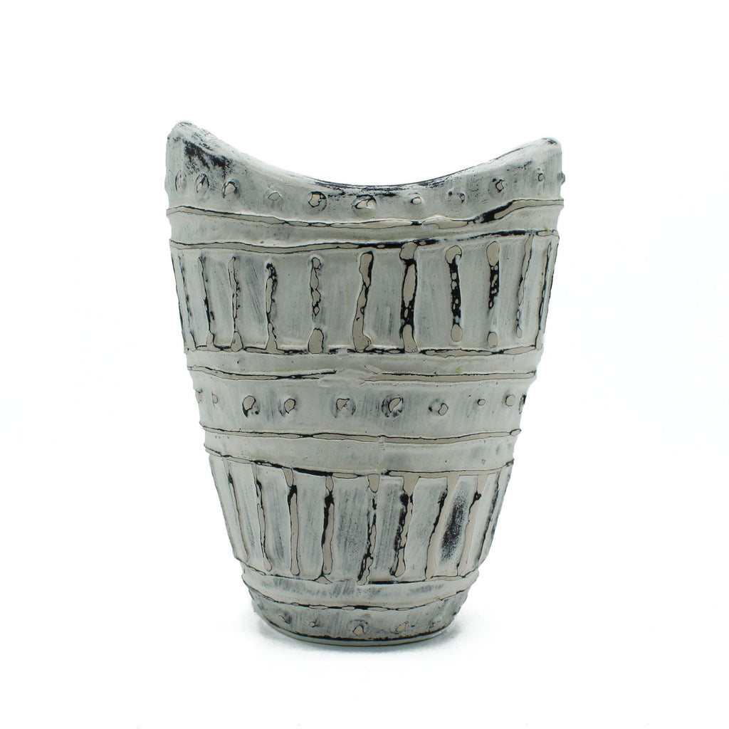 Handmade Lombok Ceramic Ceramic Vase – Cream – Indonesian Artisan Pottery UK