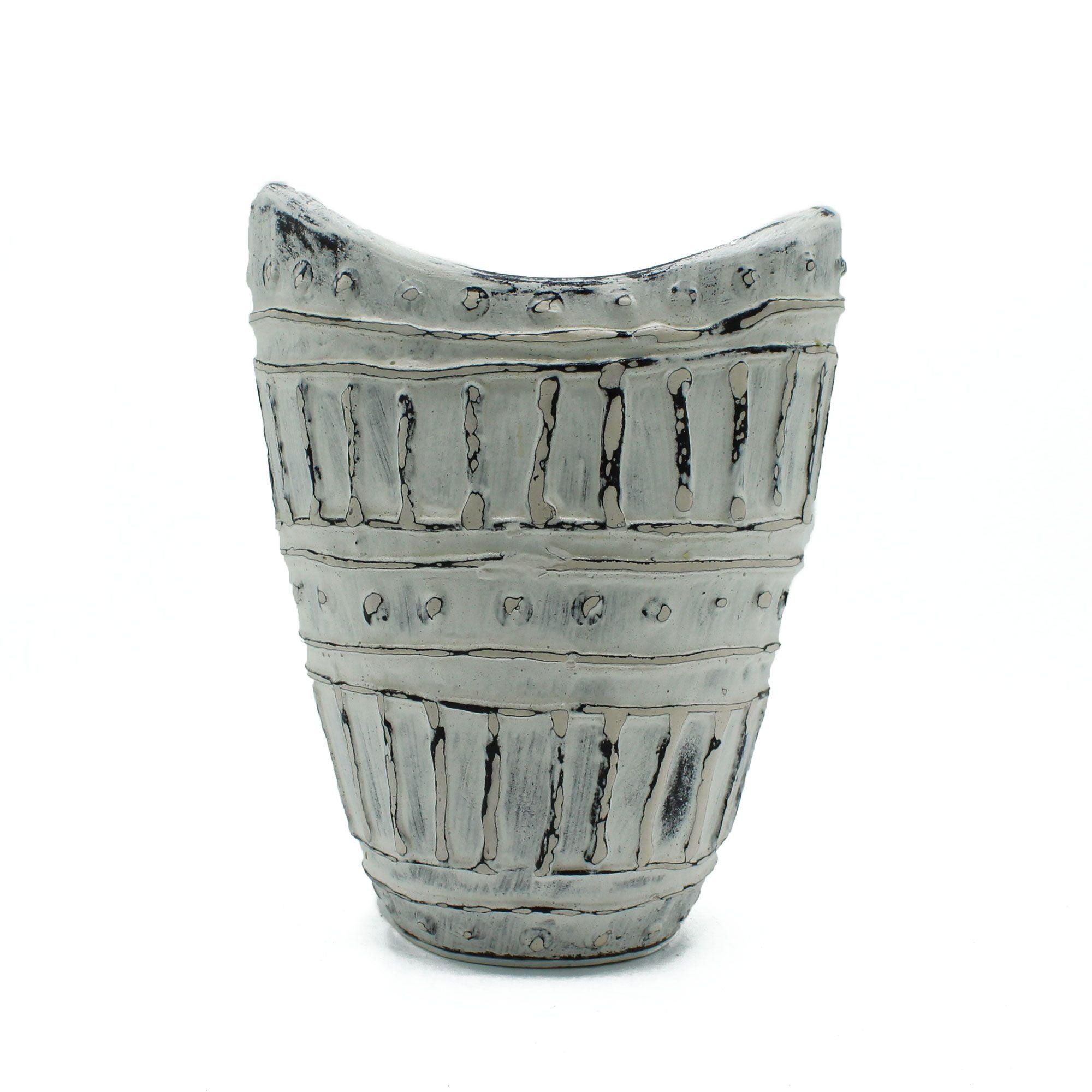 Handmade Lombok Ceramic Ceramic Vase – Cream – Indonesian Artisan Pottery UK