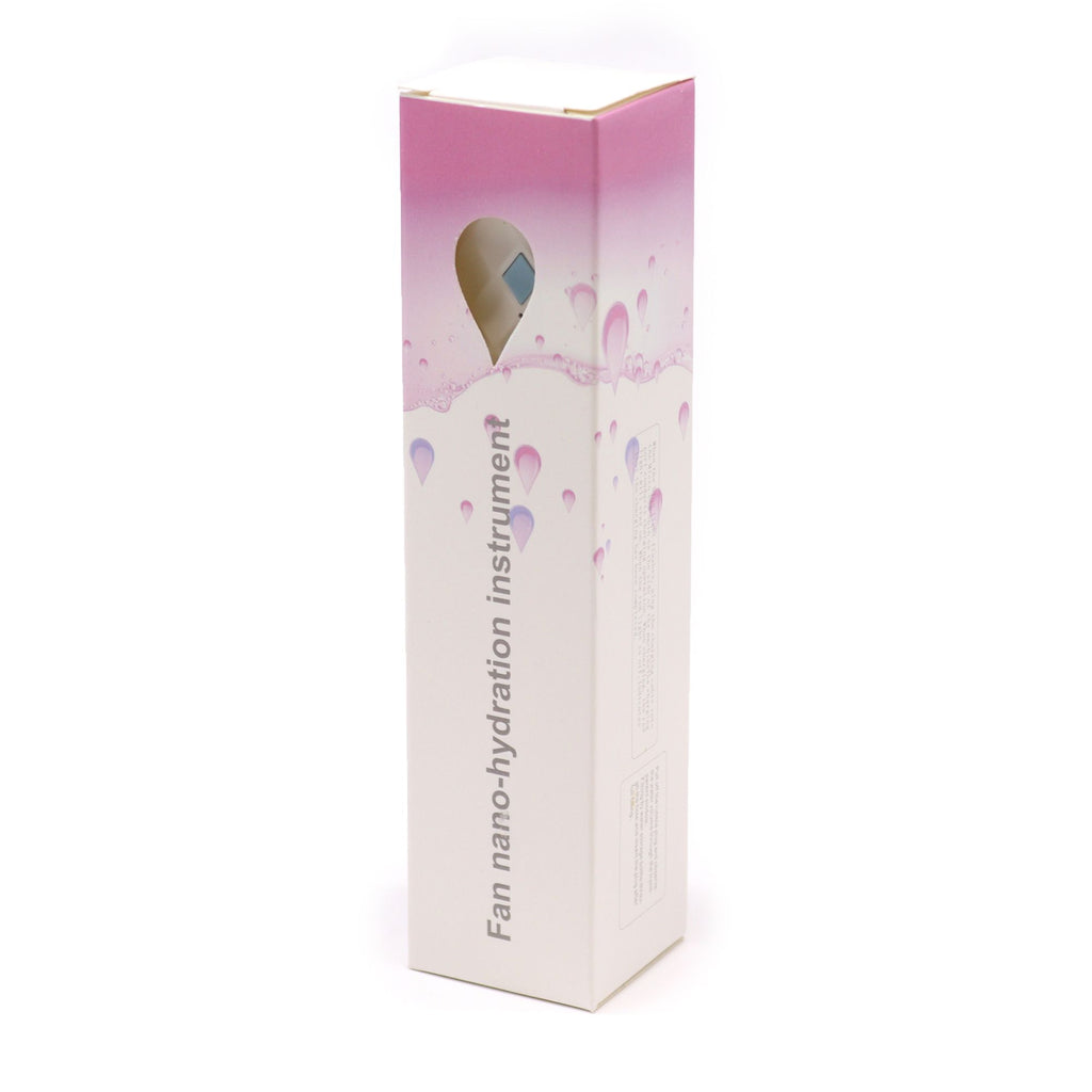 Pink Nano Mist Face Fan & Spray – USB Rechargeable Portable Mister (14x2.7x3.5cm)