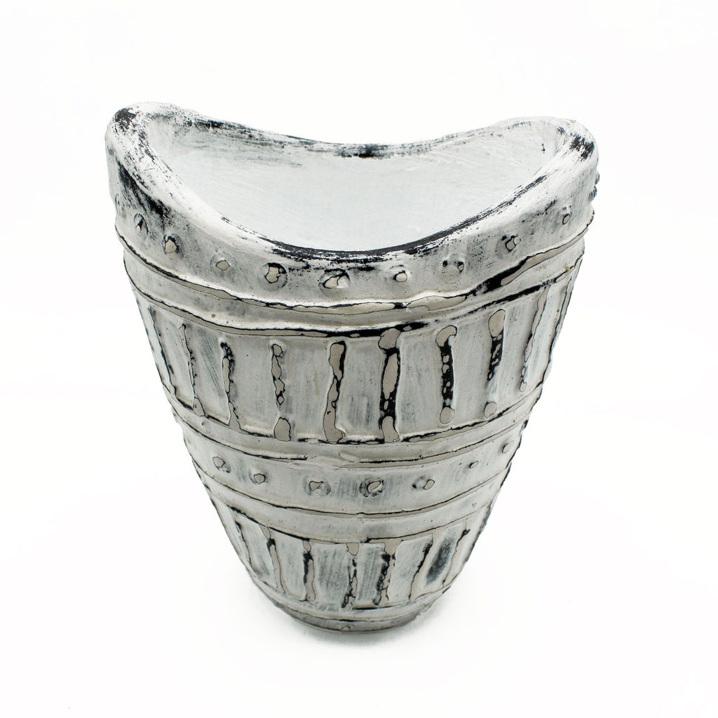 Handmade Lombok Ceramic Ceramic Vase – Cream – Indonesian Artisan Pottery UK